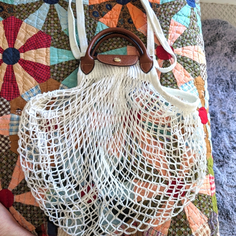 Longchamp Le Pilage Filet Knit Tote Bag
